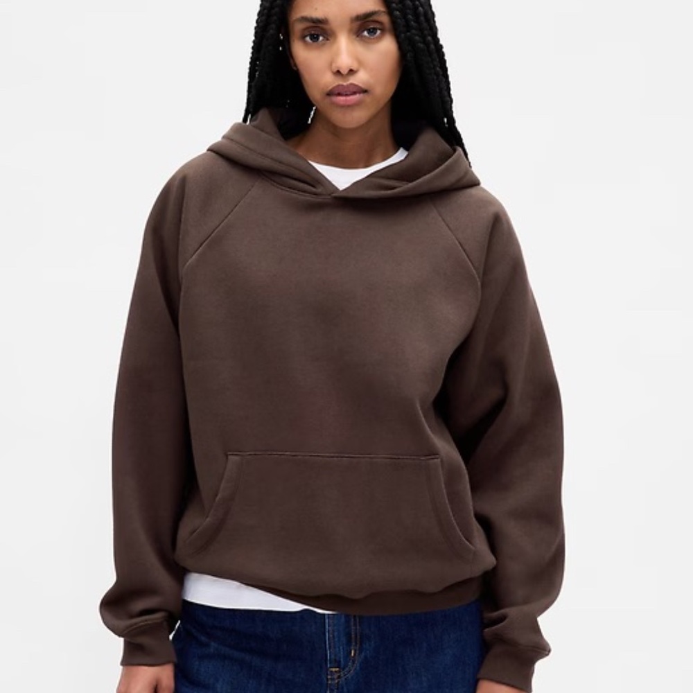 Gap Dark Brown Hoodie Sweatshirt in Size SP